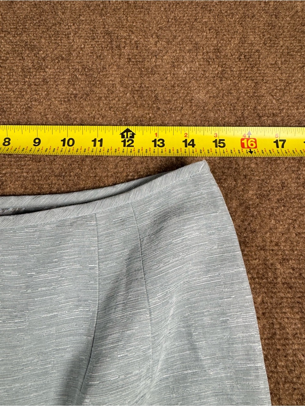 Vintage Linen and Silk Pencil Skirt Size 10 Zip up Light Blue Women's Formal - Picture 9 of 11